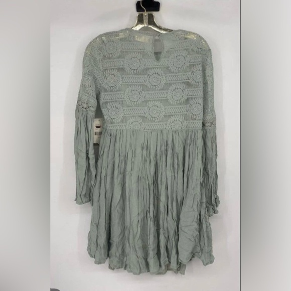 Altar'd State Elegant Lace Dress in Soft Gray - Picture 4 of 7